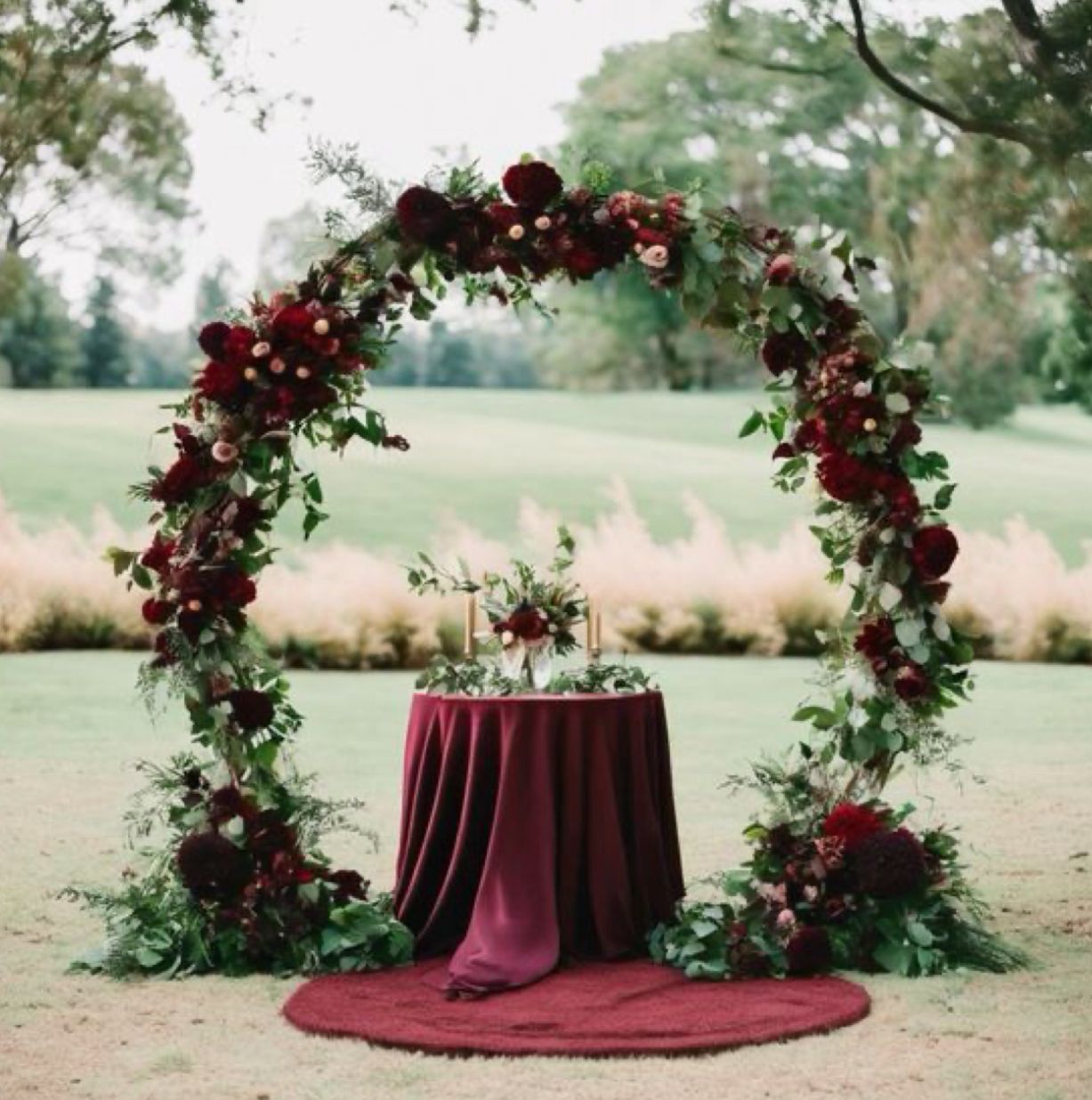 Arcadă florală pentru ceremonia de nuntă