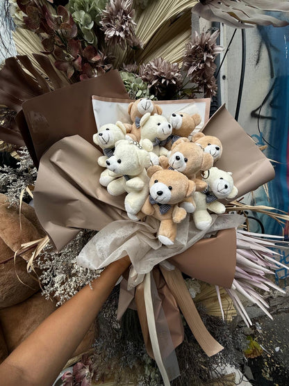 Teddy Bear Delight Bouquet 🤎🐻✨