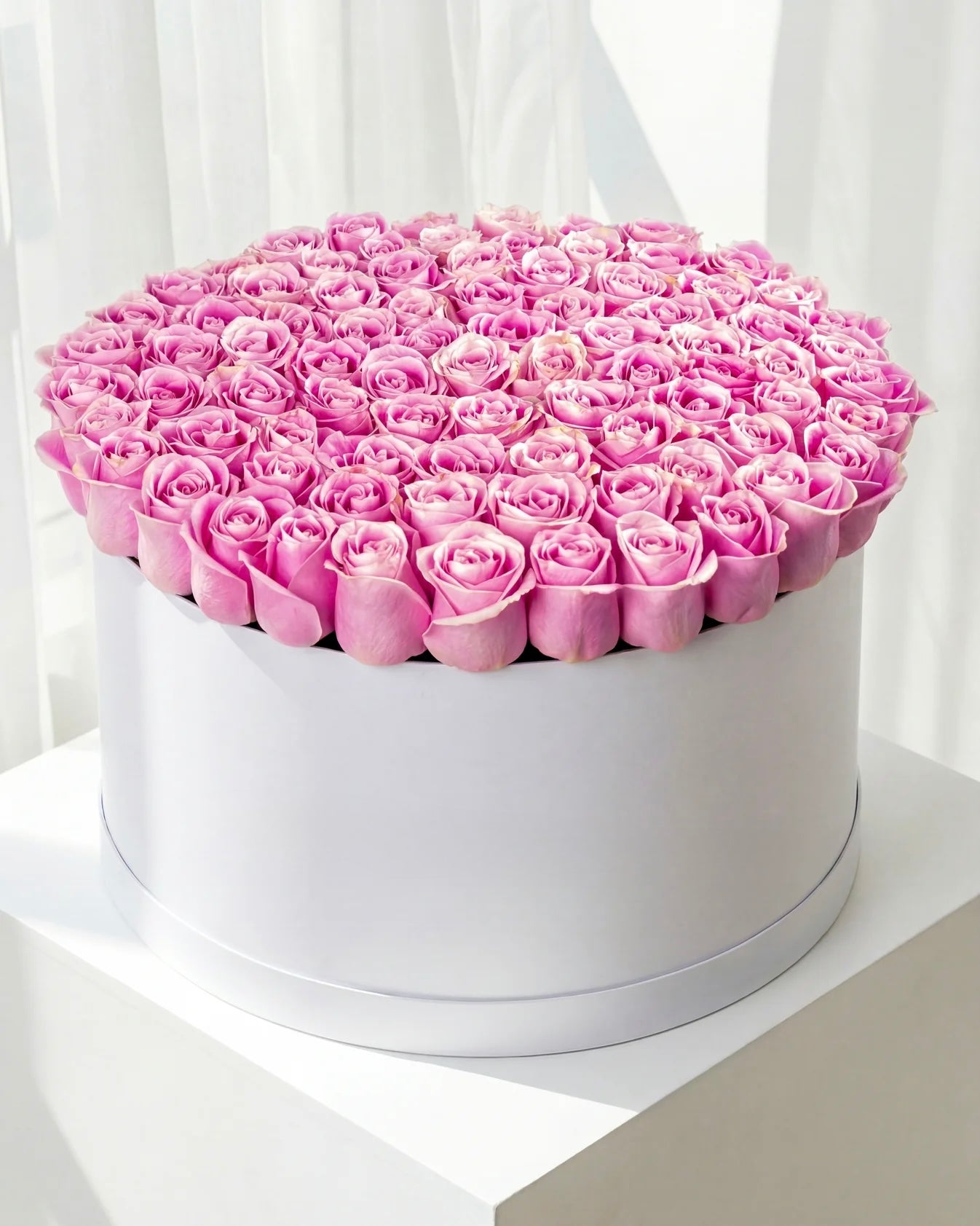 BLOOME Pink Infinity – cutie premium cu trandafiri roz