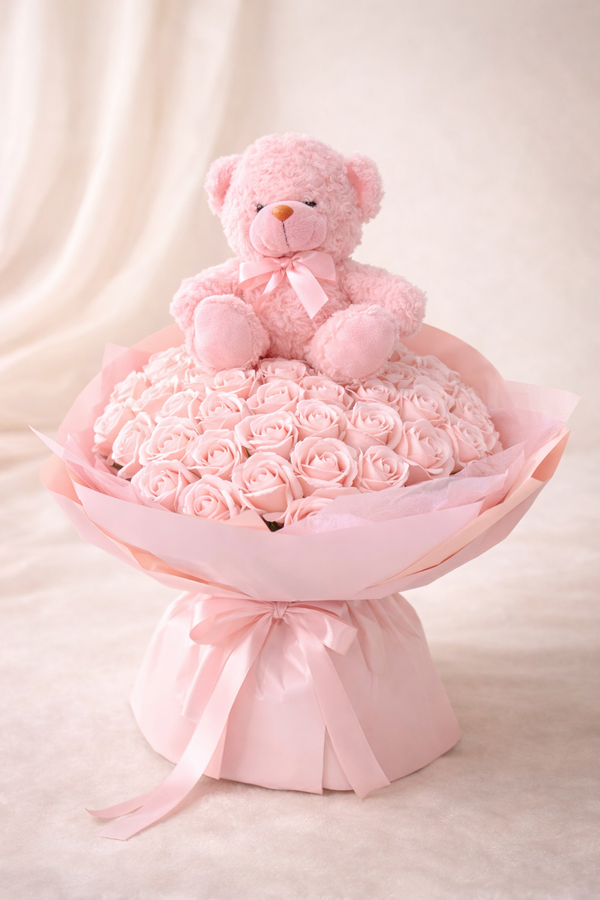 Blush Pink Teddy – Silk Edition