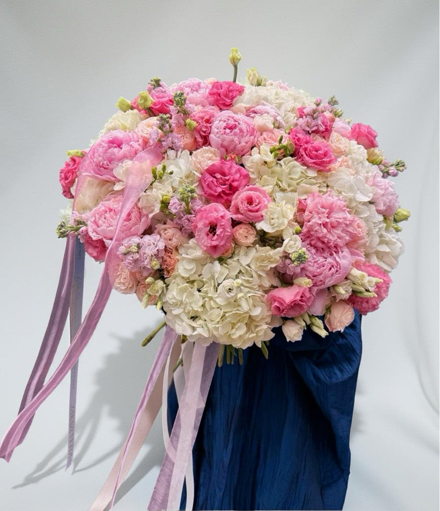 Buchet Hortensii & Bujori | Buchet floral premium voluminos