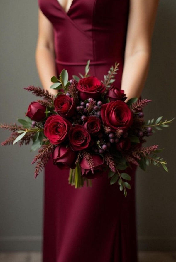 Buchet Nașă cu Trandafiri Roșii