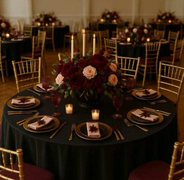 Aranjament Nuntă Trandafiri Burgundy & Roz Nude